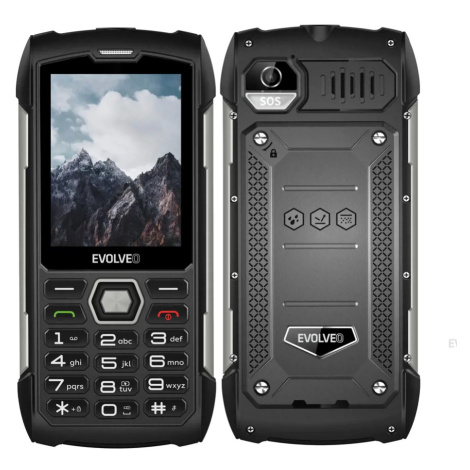 EVOLVEO StrongPhone H1, IP68 odolný Dual SIM telefon, 2,8"LCD, 5000mAh, Powerbanka, černo-stříbr