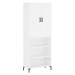 vidaXL Skříň highboard bílá 69,5 x 34 x 180 cm kompozitní dřevo