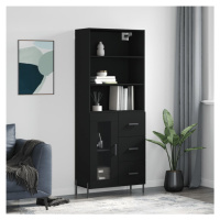 vidaXL Skříň highboard černá 69,5 x 34 x 180 cm kompozitní dřevo