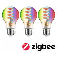 PAULMANN Filament 230V Smart Home Zigbee 3.0 LED žárovka E27 3x6,3W RGBW+ stmívatelné zlatá