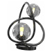 WOFI Stolní lampa Nancy 2x 3,5W G9 780lm 3000K černý chrom + kouřová 8014-205