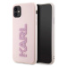 Kryt Karl Lagerfeld KLHCN613DMBKCP iPhone 11 / Xr 6.1" pink hardcase 3D Rubber Glitter Logo (KLH