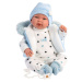 Llorens 84439 New born realistická panenka miminko se zvuky a měkkým látkový tělem 44 cm
