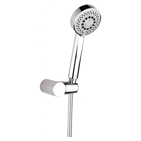 CERSANIT Sprchová souprava s bodovým držákem LANO, 5 funkční, průměr ruční sprchy 8,5cm, kovová 