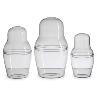 Qubus designové dózy Matroska Set Glass