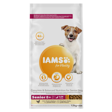 IAMS for Vitality Dog Senior & Mature Small Medium kuřecí - 12 kg