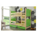 ArtAdrk Dětská patrová postel MARABA Barva: bílá / zelená