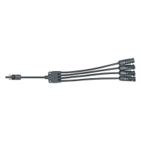 Kabel TIPA MC4 rozbočení 1x zdířka/ 4x konektor 30cm