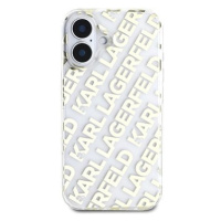 Karl Lagerfeld IML Electroplated Repeated Logo Zadní Kryt pro iPhone 16 Gold