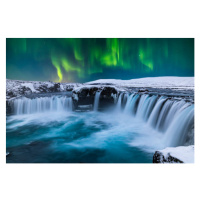 Fotografie Godafoss waterfall at night under the, Anton Petrus, 40 × 26.7 cm