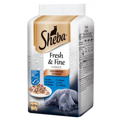 Sheba Kapsičky pro kočky Fresh&Fine rybí ve šťávě 6 x 50 g