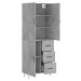 vidaXL Skříň highboard betonově šedá 69,5x34x180 cm kompozitní dřevo