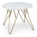 Besoa Round Pearl, konferenční stolek, 55x45 cm (Ø x V), mramor, zlatý/bílý