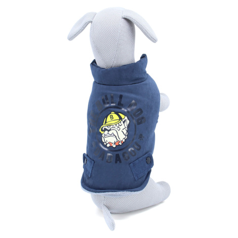 Vsepropejska Bulldog zimní bunda pro psa Barva: Modrá, Délka zad (cm): 20, Obvod hrudníku: 30 - 
