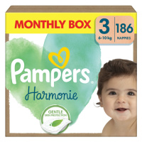 PAMPERS Pleny jednorázové Harmonie Baby vel. 3, 186 ks, 6kg-10kg