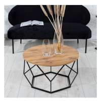 HowHomely Konferenční stolek MARMUR 40x70 cm černá/hnědá