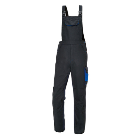 PARKSIDE® Pánské zateplené pracovní kalhoty s laclem (56, černá/modrá)