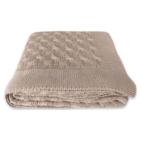 Béžová bavlněná deka Homemania Decor Softy, 130 x 170 cm