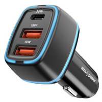 AlzaPower Car Charger P220 USB-A + USB-C Power Delivery 30W černá