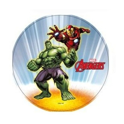 Jedlý papír kulatý - Marvel - Avengers - Halk + Iron man Modecor