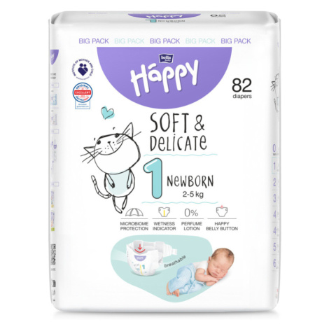 BELLA HAPPY Baby new born 2 - 5 kg 82 kusů