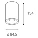 LED2 1150533DT TUBUS B, B DIM 9W 3000K stropní černé