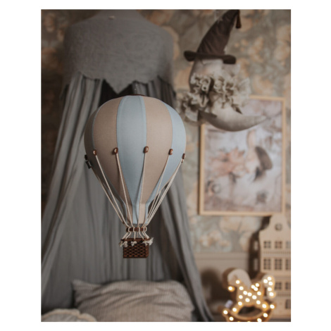 Super balloon Dekorační horkovzdušný balón &#8211; světle modrá/krémová - L-50cm x 30cm