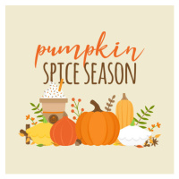 Ilustrace Pumpkin spice season, Kristyna Vagnerova, 40 × 40 cm