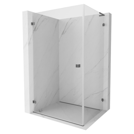 MEXEN/S Lunar-B L sprchový kout dveře křídlové levá 80 x 70, transparent, grafit metal 832L-080-