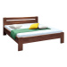 Dřevěná postel Maribo 160x200, tmavý ořech
