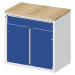 ANKE Skříňka pro pult pro výdej materiálu a nástrojů, 1 zásuvka, 2 dveře, 1 police, šedá