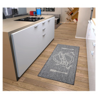 Běhoun Cucina Bon Appetit 105622 Grey Cream 92x150 cm