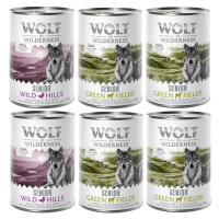 Wolf of Wilderness míchaná balení - 10 % sleva - 4x jehněčí & kuřecí, 2x kachní & telecí 6 x 400