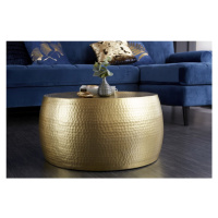 Estila Orientální konferenční stolek Hammerblow Orient 60cm ve zlaté barvě