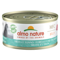 Almo Nature HFC Natural 24 x 70 g výhodné balení - pstruh s tuňákem v želé