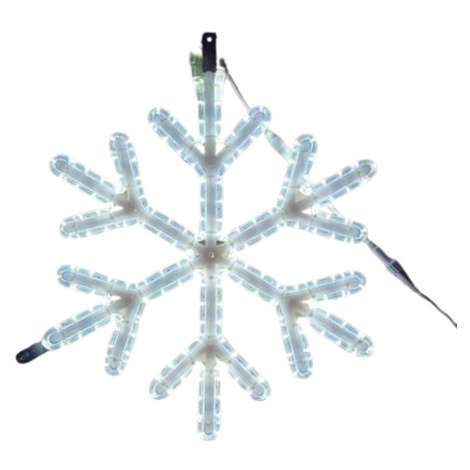 DECOLED LED světelná vločka VII, závěsná 3D tisk, pr. 60 cm, FLASH, ledově bílá, IP67