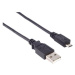 PremiumCord USB 2.0 propojovací A-B micro 2m černý