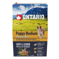 ONTARIO Puppy Medium Lamb & Rice 2,25 kg