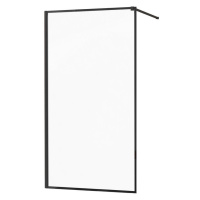 MEXEN/S KIOTO Sprchová zástěna WALK-IN 70x200 cm 8 mm, černá, černý profil 800-070-101-70-70