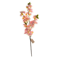 Umělá kvetoucí větev růžová, 100 cm
