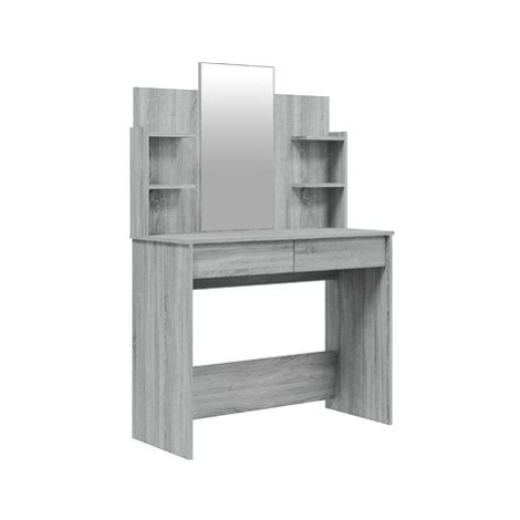 Shumee Toaletní stolek se zrcadlem šedý sonoma 96 × 40 × 142 cm