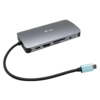 i-Tec USB-C Metal Nano Dock HDMI/VGA with LAN + Power Delivery 100 W C31NANODOCKVGAPD Šedá