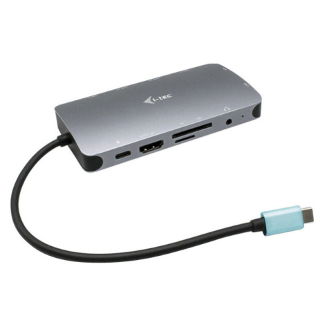 i-Tec USB-C Metal Nano Dock HDMI/VGA with LAN + Power Delivery 100 W C31NANODOCKVGAPD Šedá iTec