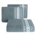 Bavlněný froté ručník s bordurou a zirkony MOLY 50x90 cm, šedá, 480 gr Mybesthome Varianta: ručn