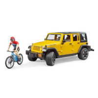 Bruder Jeep Wrangler RUBICON + figurka cyklista