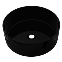 Keramické umyvadlo kulaté černé 40 × 15 cm