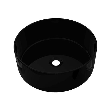 Keramické umyvadlo kulaté černé 40 × 15 cm SHUMEE
