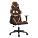 vidaXL Herní židle černá a oranžová umělá kůže