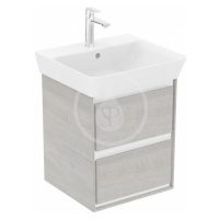 IDEAL STANDARD Connect Air Skříňka pod umyvadlo CUBE 500 mm, šedý dub/matný bílý lak E1608PS
