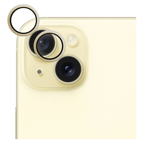 EPICO hliníkové na čočky fotoaparátu pro iPhone 15, 15 Plus 81112152400001 Žlutá